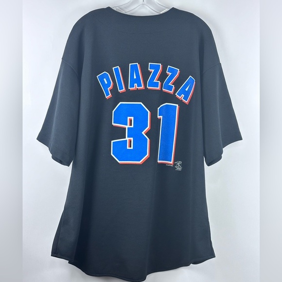 Men's Vintage Style New York Mets Mike Piazza Jersey - Picture 4 of 6
